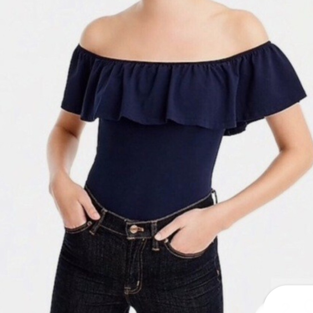 Francesca’s Navy Off-Shoulder Bodysuit